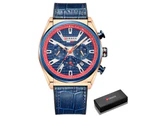 CURREN Men's Watches Fashion Sports Chronograph Dials Watch Men Quartz Leather Waterproof Wristwatches for Male Clock