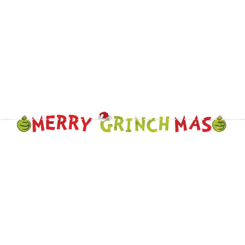 Christmas Dr Seuss The Grinch Merry Grinchmas Foil Letter Banner