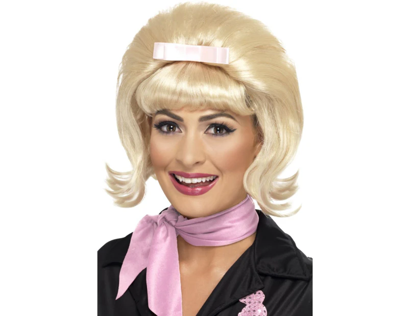 Beehive 50's Flicked Bob Blonde Wig Costume Accessory Size: One Size Fits Most