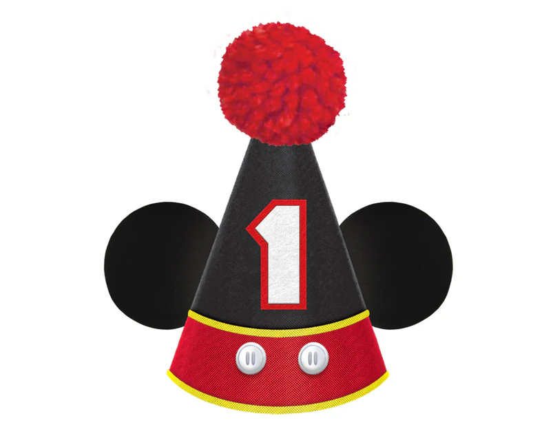 Mickey Mouse Forever 1st Birthday Deluxe Cone Hat x1