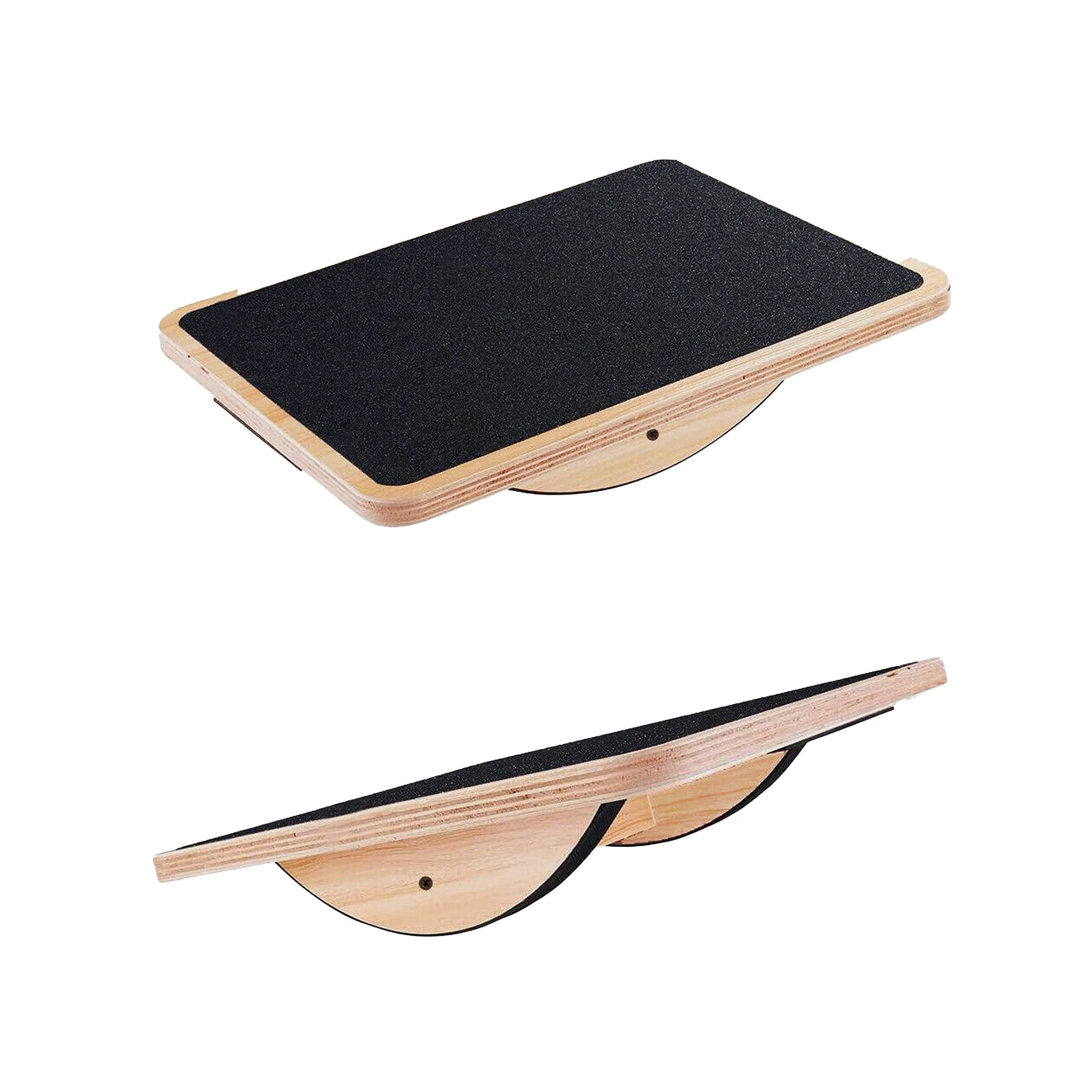 Wooden Rocker Board Anti-Slip Standing Desk Balance Board Exercise Trainer