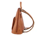 Milleni Genuine Italian Leather Soft Nappa Leather Backpack Bag Travel - Cognac