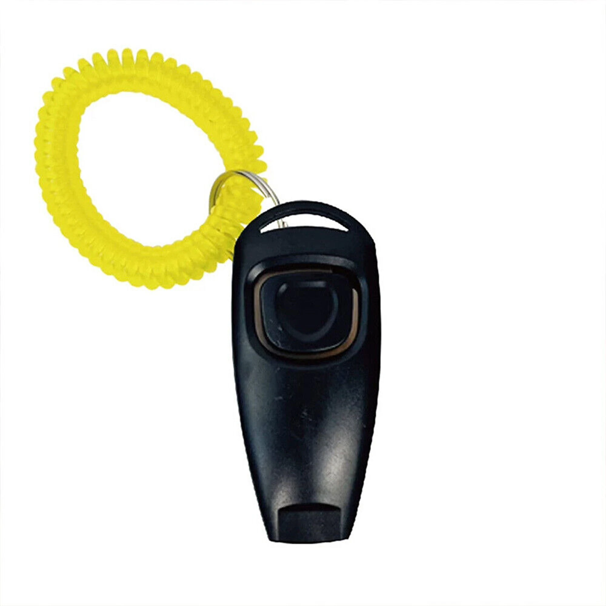 Pet Barking Combo Obedience Puppy Train Skills Dog Training Whistle Clicker Stop - Black