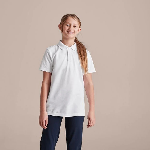 Target Short Sleeve School Polos - White