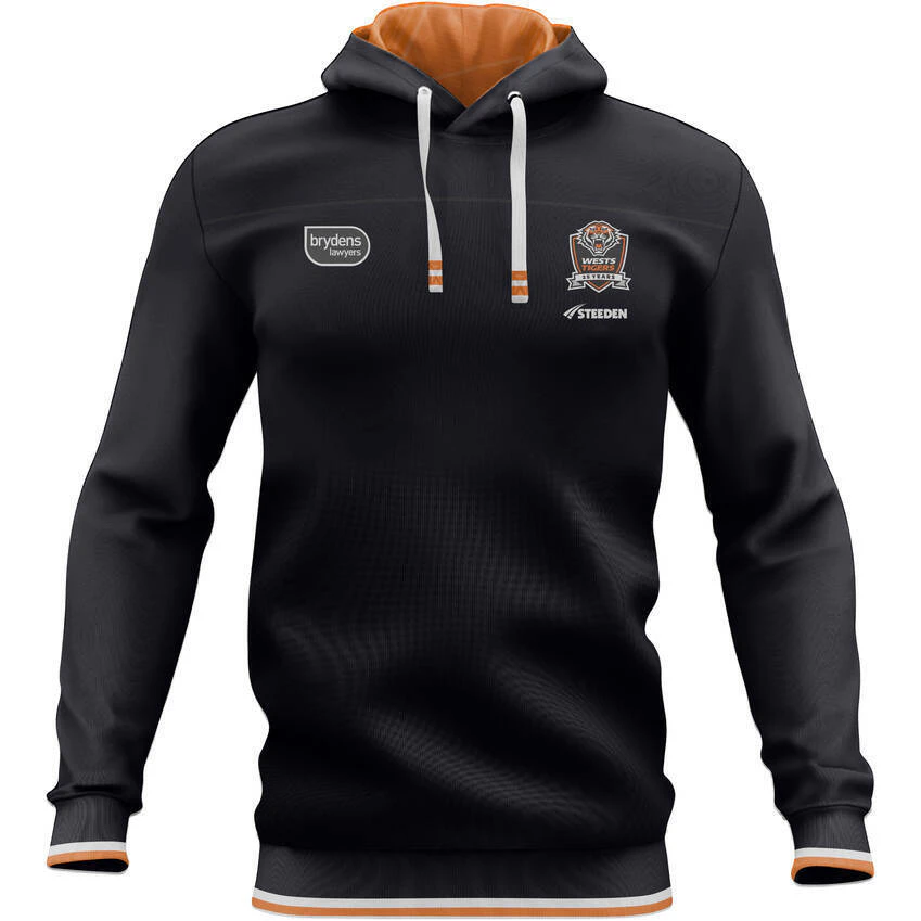 NRL 2024 Players Hoodie - West Tigers - Youth - Kids - Hoody - Jumper