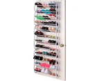 36 Pair Shoe Holder Organiser Over The Door Hanging Shelf Rack Storage Hook