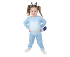 Bluey Classic Jumpsuit Costume w/ Headpiece Halloween Party One Piece Blue