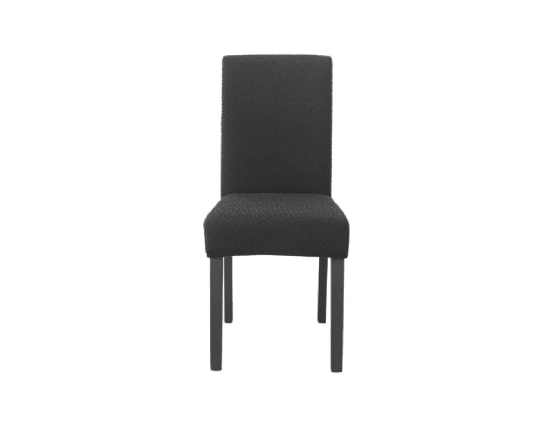 Hyper Cover Jacquard Dining Chair Covers Black - 2 pcs