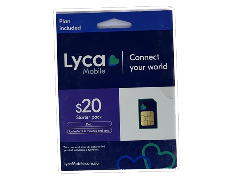 LycaMobile AU Unlimited Plan 20 Prepaid SIM