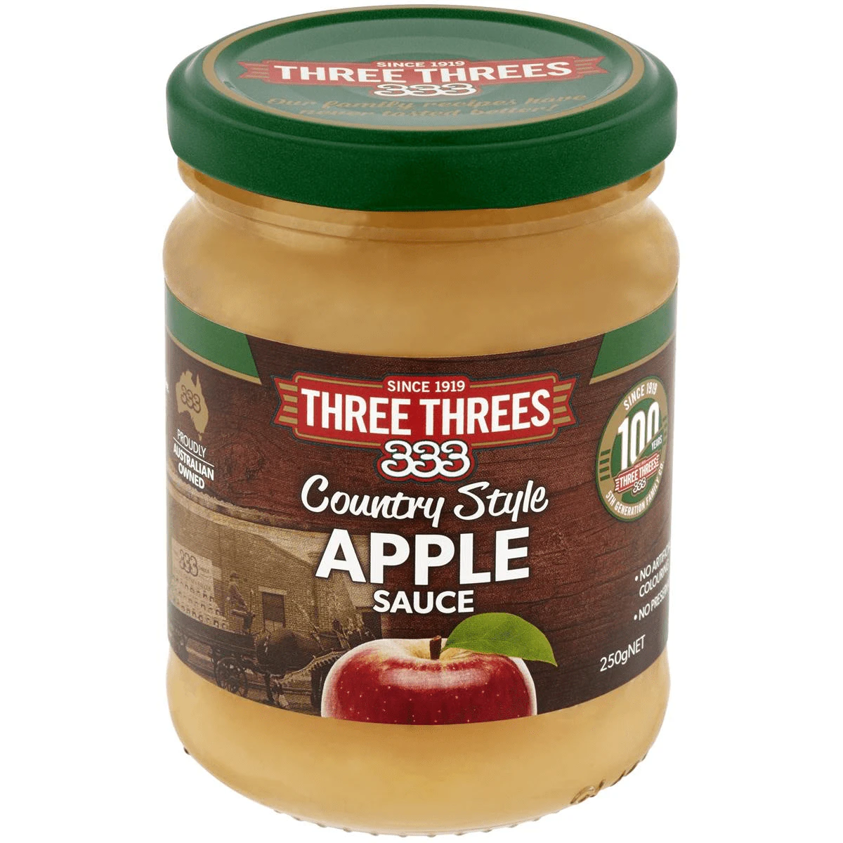 Three Threes 333 Country Style Fruit Apple Sauce 250g