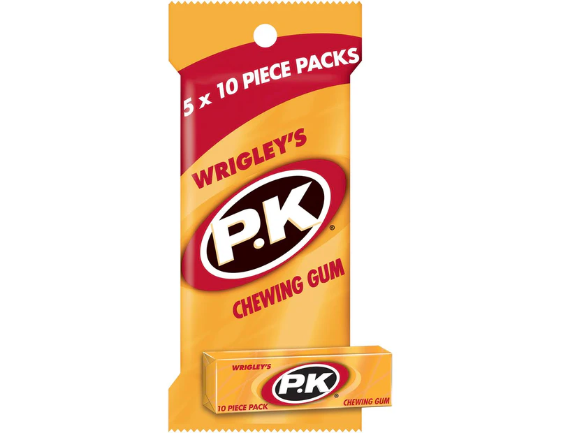 Wrigleys PK Gold Original Chewing Gum 10 Pieces X 5 Pack