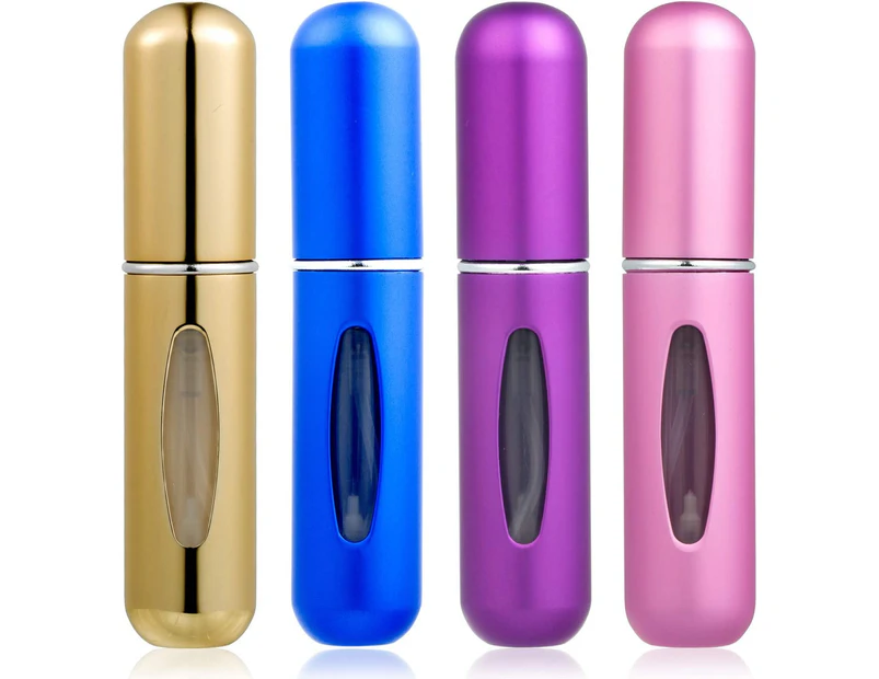 Mini Perfume Bottles, 5ml Portable Travel Atomizer Spray Refillable Perfume Bottle(4 Pieces)