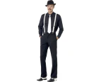 Gangster Instant Adult Costume  Set White Size: One Size Fits Most