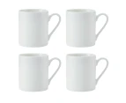4pc Mikasa Egret Kitchen China Mug/Cup Tableware Dining Set, 380ml, White