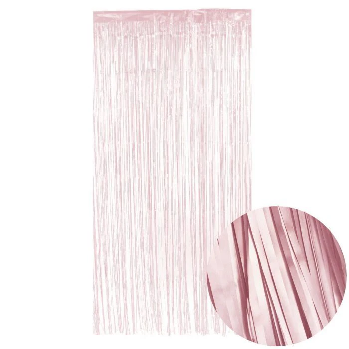 Rose Gold Metallic Foil Door Curtain