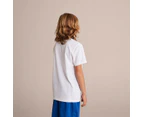 Target Short Sleeve Cotton School T-shirts - White