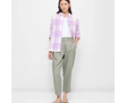 Target Check Flannelette Shirt - Purple