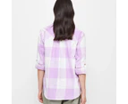 Target Check Flannelette Shirt - Purple