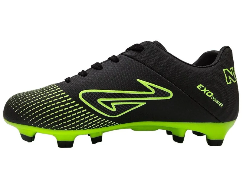 NOMIS Immortal 2.0 FG Football Boots - Black/Lime - Youth - Kids - Shoe