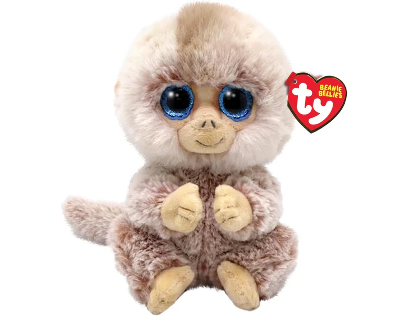 TY Beanie Bellies Stubby the Monkey (8 inch 20cm) Tan TY41036