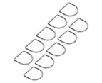 10 Pcs 316 Stainless Steel D Ring Seamless Welded Hardware D Buckle Ring Surfboard Kayak Accessories 6Mm 60X57X6Mm/2.4X2.2X0.2In