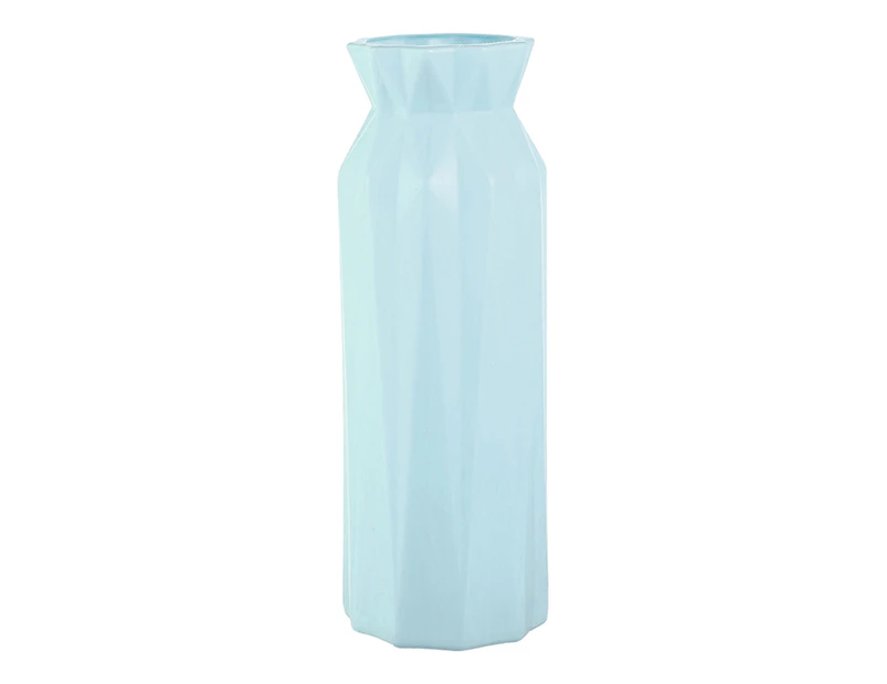 puluofuh Decorative Flower Vase Minimalist Space-saving Nordic Styles Plant Vase Home Decor-Blue B