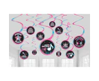 Internet Famous Birthday Spiral Swirls Hanging Decorations 12 Pack