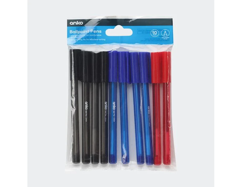 Ballpoint Pens, 10 Pack - Anko