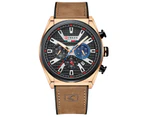 CURREN Men's Watches Fashion Sports Chronograph Dials Watch Men Quartz Leather Waterproof Wristwatches for Male Clock