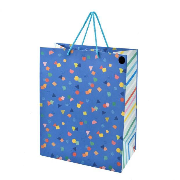 Hallmark Large Blue Colourful Confetti Gift Bag