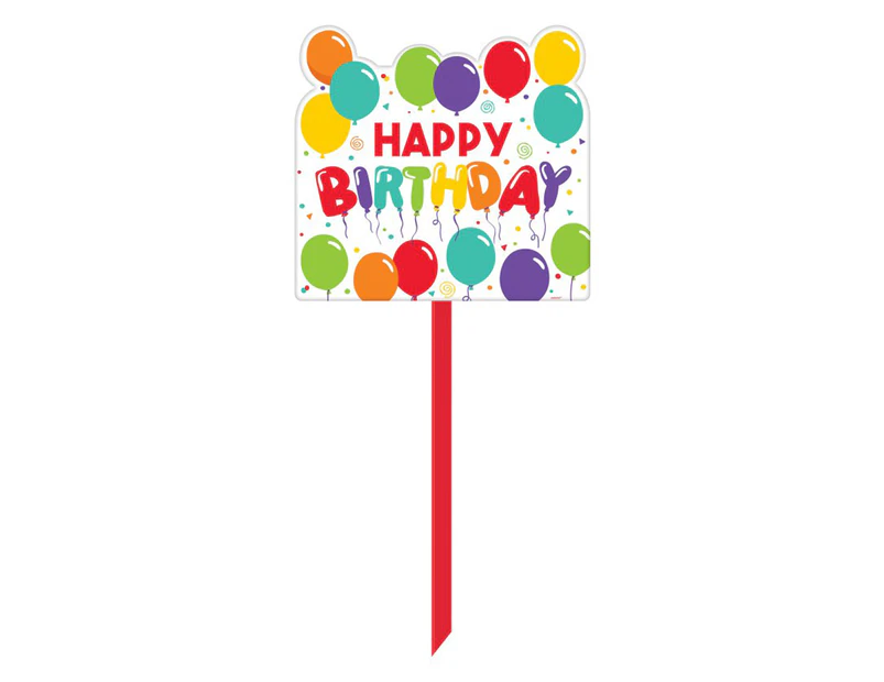 Happy Birthday Balloon Bash Yard Sign