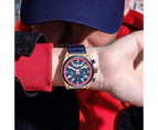 CURREN Men's Watches Fashion Sports Chronograph Dials Watch Men Quartz Leather Waterproof Wristwatches for Male Clock