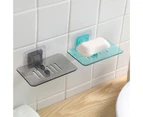 Bathroom Shower Soap Box Dish Tray Plate Organizer Wall Mounted Storage Rack-White