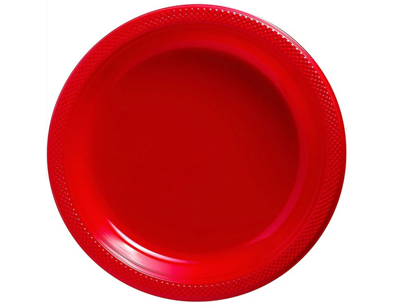 Red Apple Party Supplies Pack of 20 Round Lunch Plates