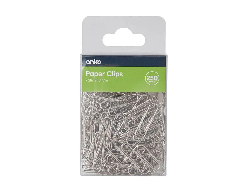 Paper Clips, 250 Pack - Anko