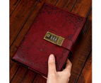 Lock Diary Leather Locking Journal Writing Notebook Vintage Lock Planner Agenda Personal Diary Wine Red