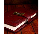 Lock Diary Leather Locking Journal Writing Notebook Vintage Lock Planner Agenda Personal Diary Wine Red