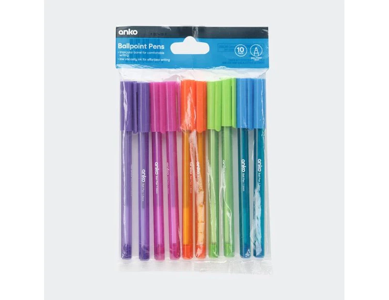 Ballpoint Pens, 10 Pack - Anko