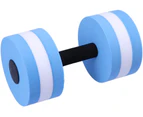 Water Dumbbell Floating Dumbbell Aerobics Dumbbells Aqua Fitness Foam Suspension Dumbbell- 1Pair (Blue)