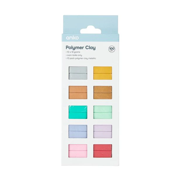 Polymer Clay, 10 Pack - Anko