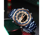 CURREN   Fashion Digital Quartz Watches Men LED Display Stainless Steel Wristwatches Chronograph Alarm Male Clock