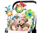 Tiny Love Sunny Stroll Activity Arch with Rattle Toys, 0 Month +, Adjustable Clips Fit Most Strollers, Meadow Days