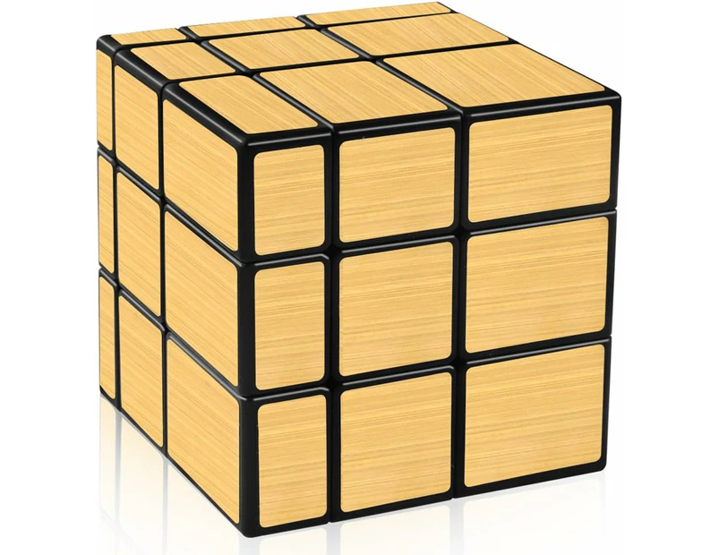 Shengshou Mirror Cube 3x3 Speed Cube Gold Mirror Blocks Cube 3x3x3 Different Shapes Puzzle Cube Toys for Kids Adult