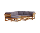 vidaXL 8 Piece Garden Lounge Set with Cushions Solid Wood Acacia