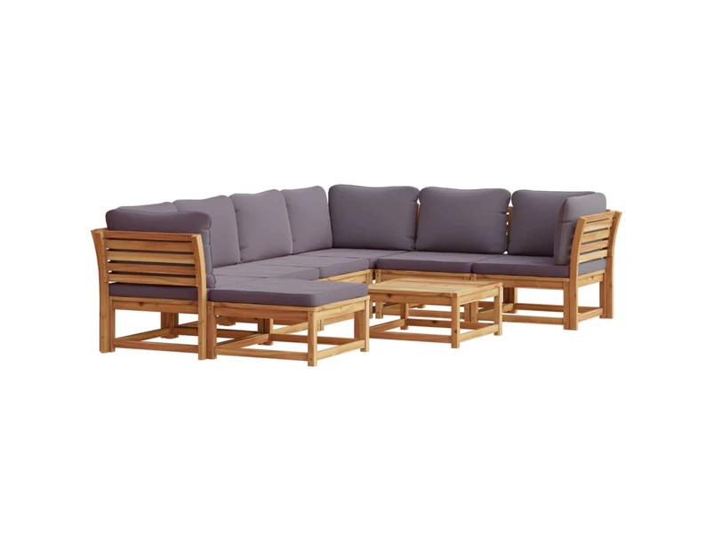 vidaXL 8 Piece Garden Lounge Set with Cushions Solid Wood Acacia