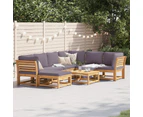 vidaXL 8 Piece Garden Lounge Set with Cushions Solid Wood Acacia