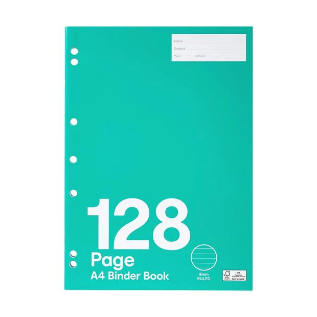 A4 Binder Book, 128 Pages - Anko