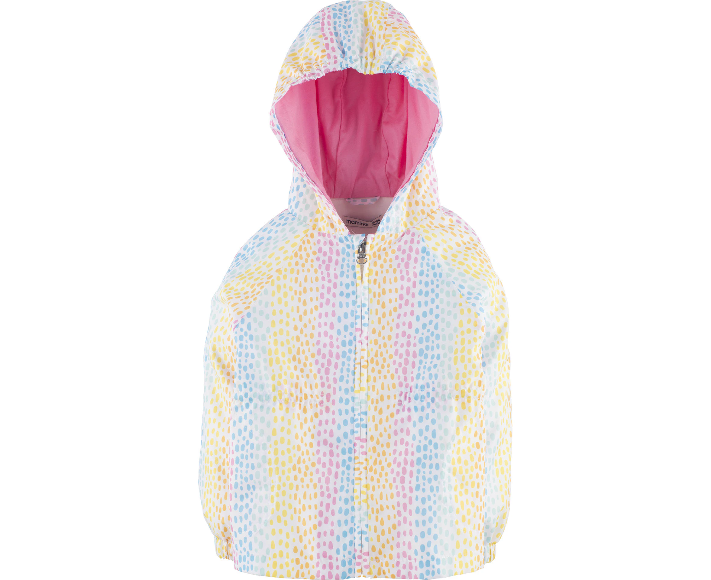 Mamino Girl Rainbow Multicolor Rain Jacket with Hood