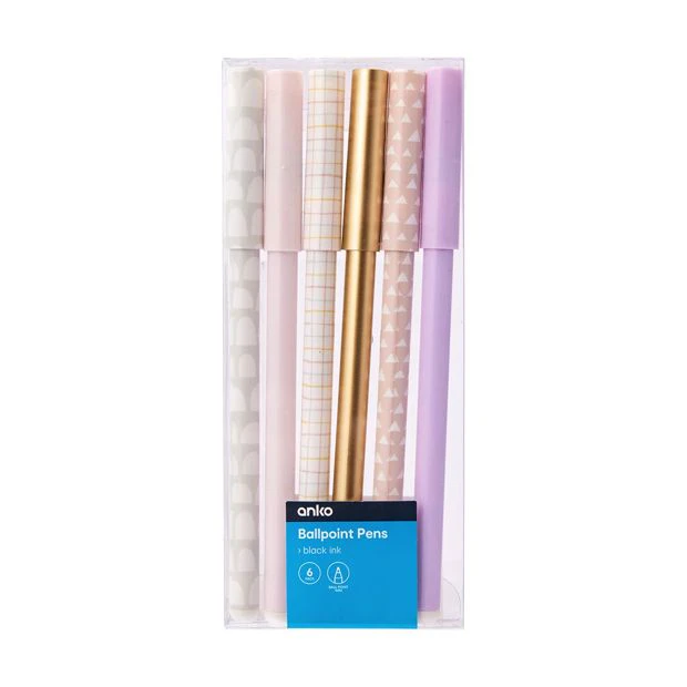 Ballpoint Pens, 6 Pack - Anko