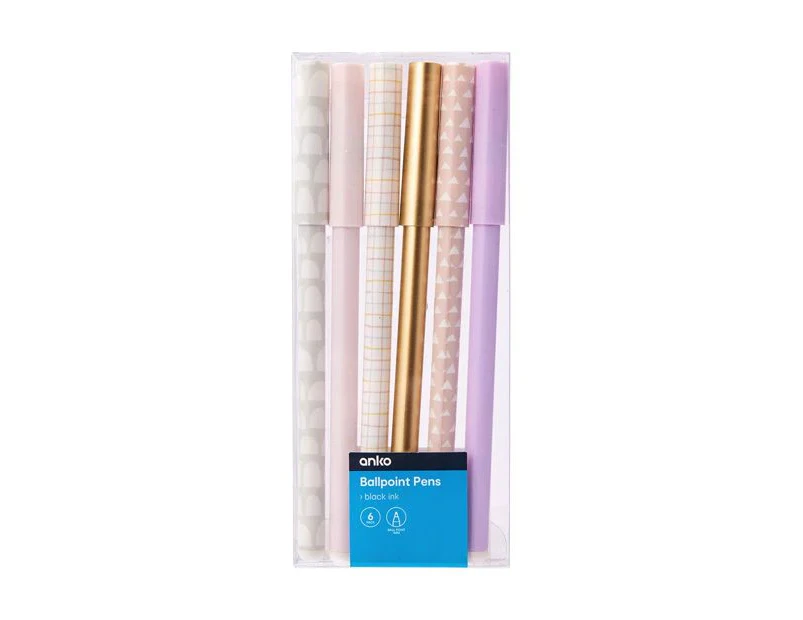 Ballpoint Pens, 6 Pack - Anko